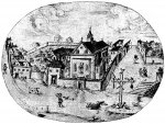 Kapucínský klášter sv. Josefa na vedutě z roku 1650 (Juřina et al. 2009a).